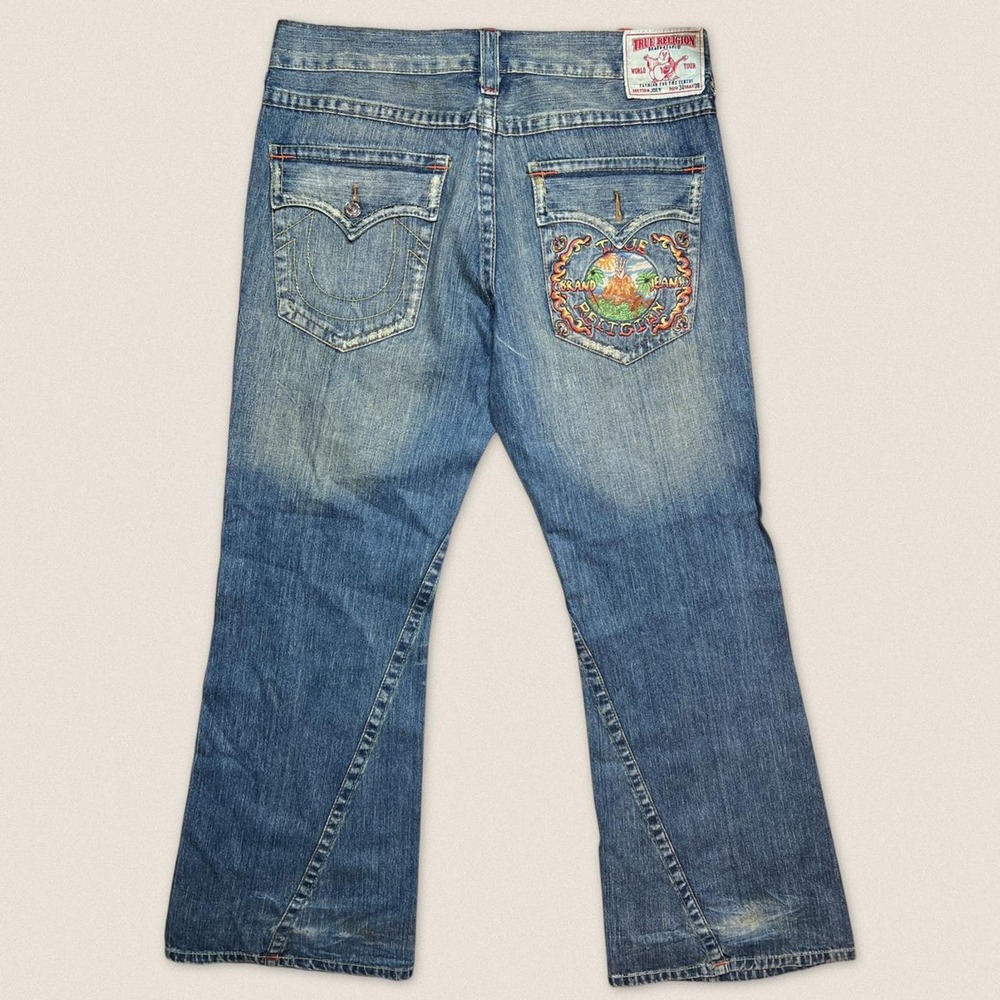 Y2K Lucky Brand Bootcut Flared Embroidered‎ Jeans Joey Size 36”